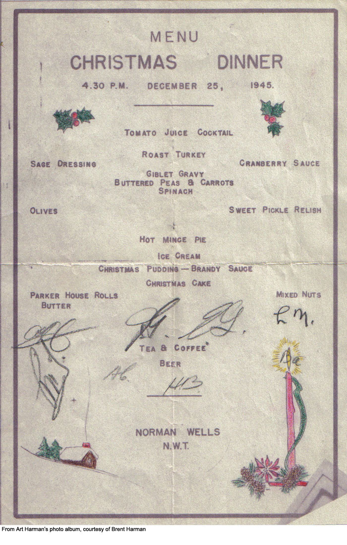 Christmas dinner menu