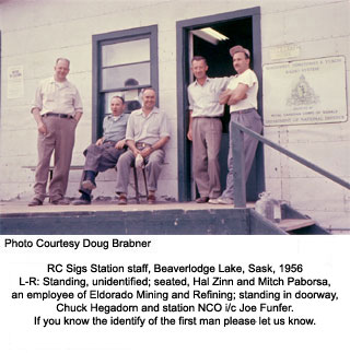 Sigs staff at Beaverlodge 1956
