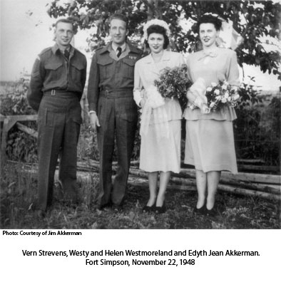 Westmorland wedding, Fort Simpson, 1944