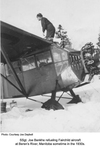 Joe Benkhe on aircraft