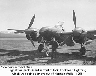 Jack Girard and P-38 at Norman Wells