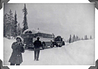 Bus out of the ditch