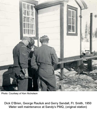 Dick O'Brien, George Rauliuk and Gerry Sandall, 1950
