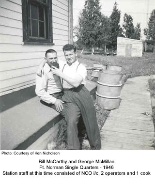 Bill McCarthy and George McMillan, Ft. Norman 1946