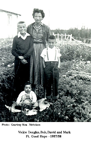 Vickie, Bob, David and Mark Douglas, 1952