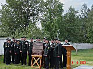 Honoutguard, Parks Canada Plaquing Ceremony