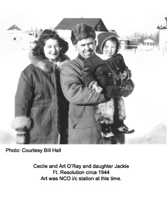 Art O'Ray and family, Ft. Resolution 1944