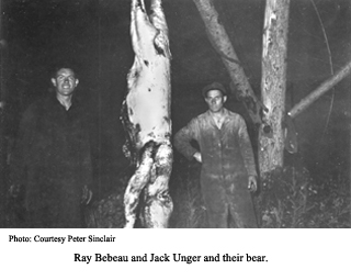 Bebeau and Unger with bear carcas