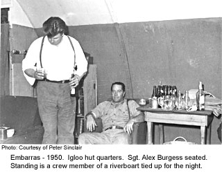 Sgt Alex Burgess at Embarras 1950