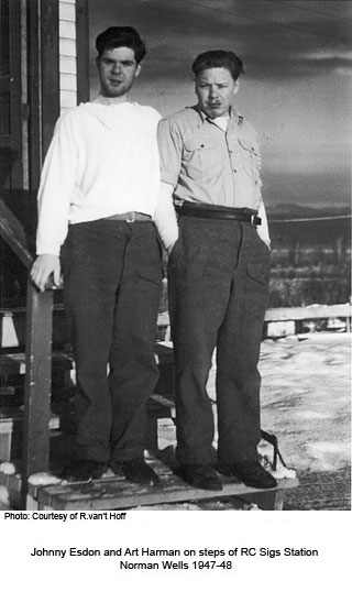 Johnny Esdon and Art Harmon, Norman Wells 1947]