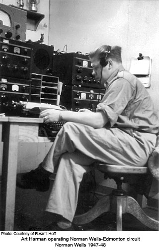 Art Harmon at operating station