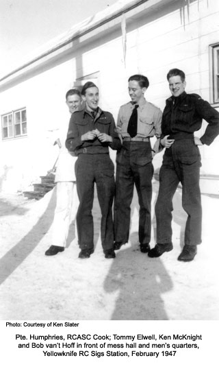 Signals personnel at Yellowknife Station