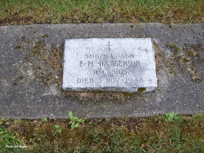 Elwood Haagenson gravestone