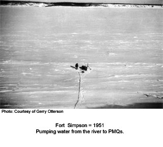 pumping water, Ft Simpson 1956