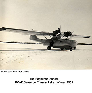 Canso aircraft on runway