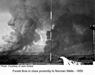 Forest fire near Norman Wells 1955