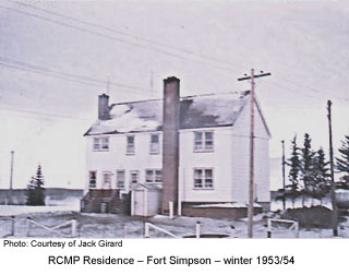 RCMP residence Ft. SImpson 1953