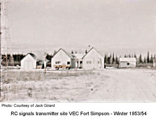 RC Sigs transmitter site at Ft. Simpson 1953
