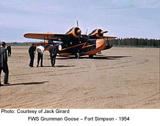 Grummand Goose aircraft at Ft. Simpson 1954