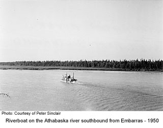Steamboat on the Athabaska River at Embarras