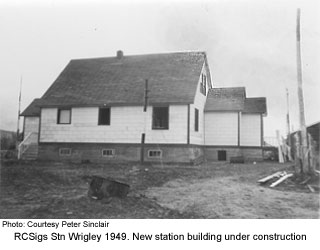 New station building at Wrigley 1949
