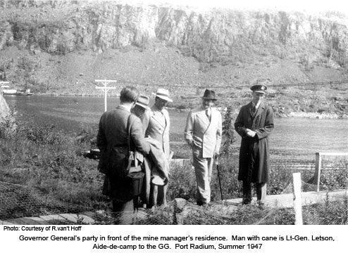 Arrival of Governor Generalat Port Radium 1947