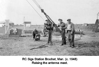 raising the antenna mast