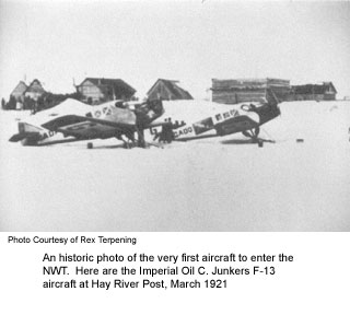 First aircraft to fly NWT