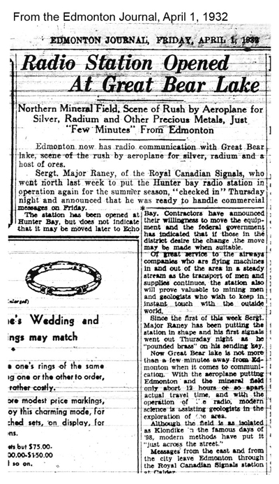 Edmonton Journal Article 1932